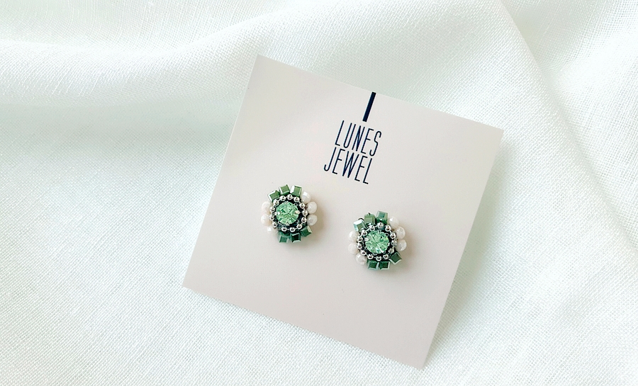 Handmade Swarovski Dandelion Beads Earrings Silky 