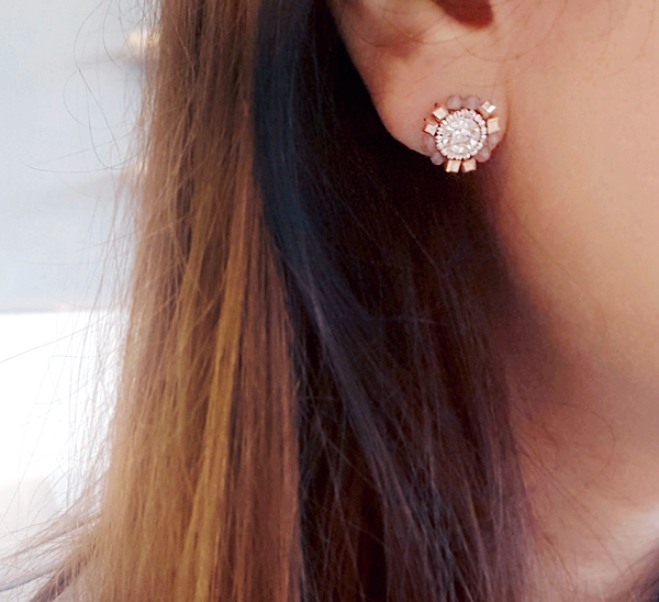 Handmade Swarovski Dandelion Beads Earrings Silky 