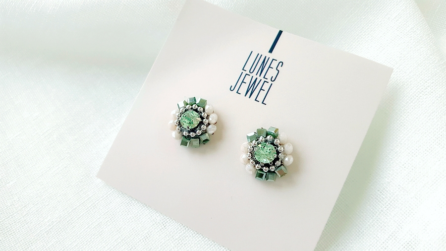Handmade Swarovski Dandelion Beads Earrings Silky 