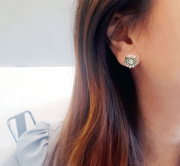 Handmade Swarovski Dandelion Beads Earrings Silky 