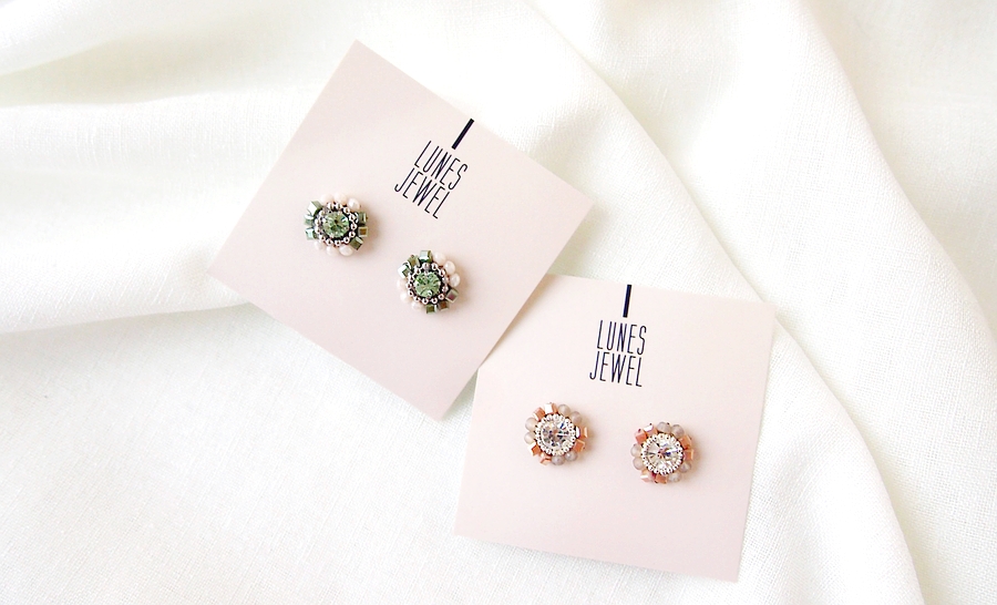 Handmade Swarovski Dandelion Beads Earrings Silky 