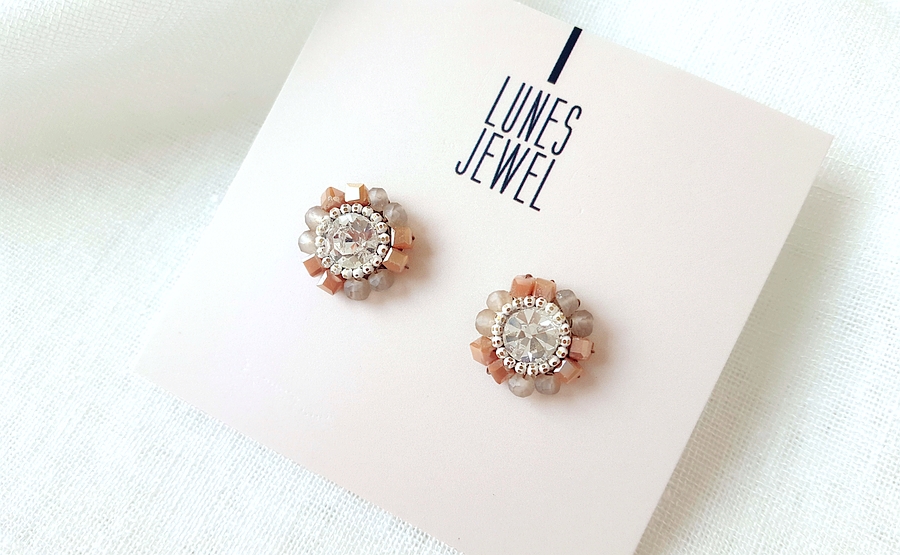 Handmade Swarovski Dandelion Beads Earrings Silky 