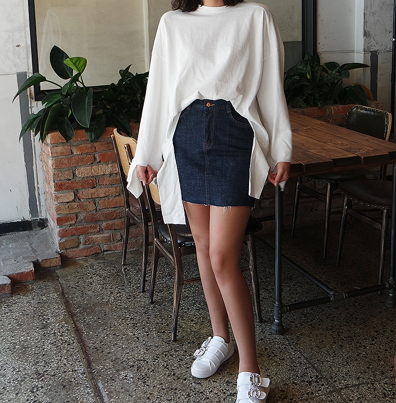 Denim mini skirts and jeans