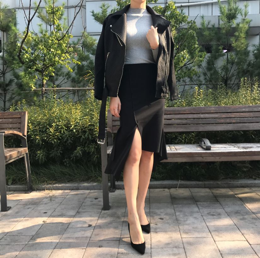 Cutting mermaid long skirt 3color unconventional g
