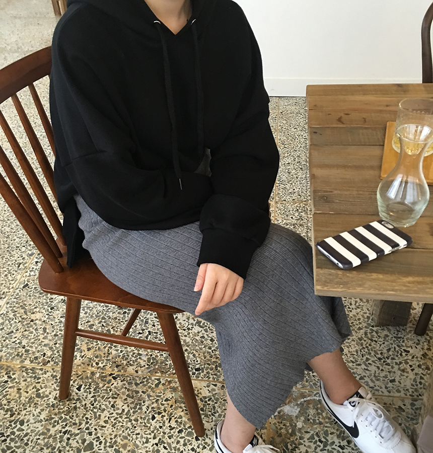 Ip Golij knit top skirt black, gray 2col woman'