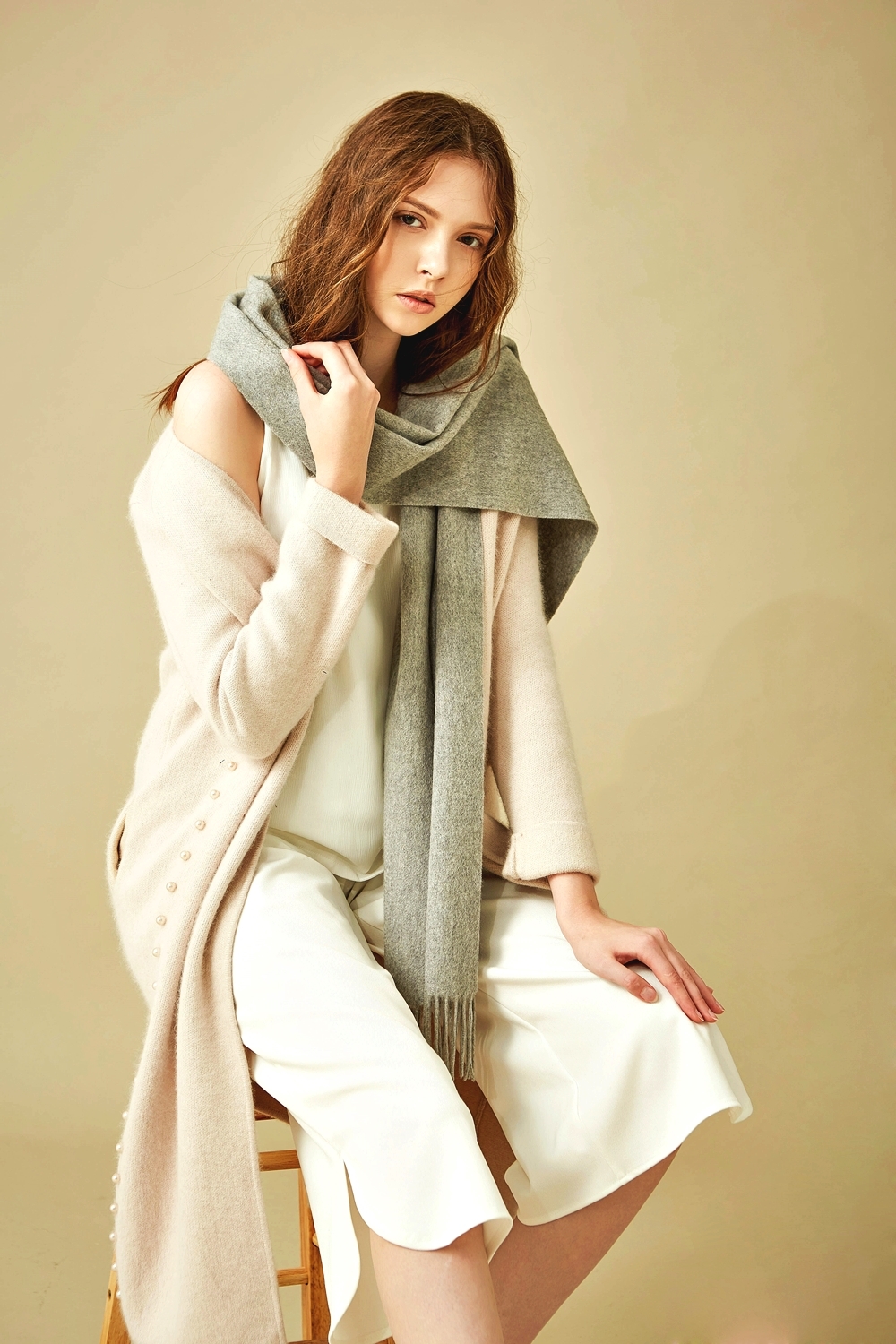 PREZZO 100 cashmere scarf PULO Edition Frames 100