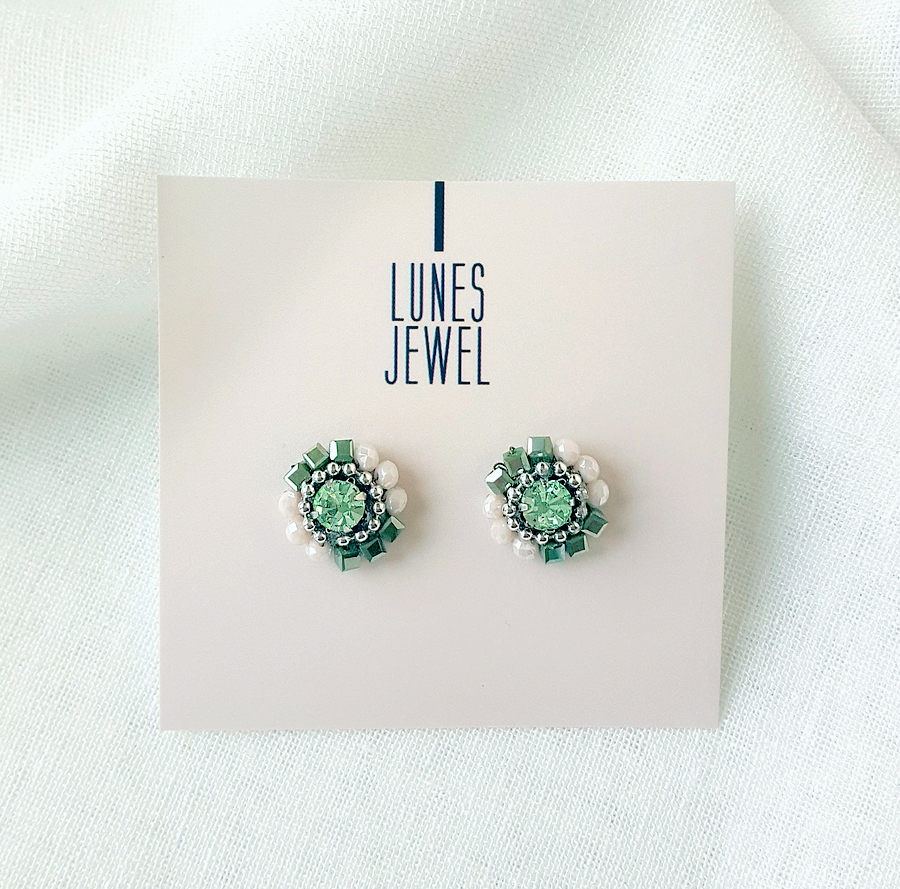 Handmade Swarovski Dandelion Beads Earrings Silky 