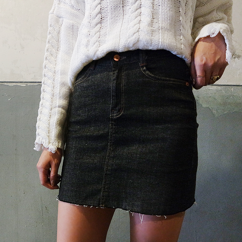 Denim mini skirts and jeans