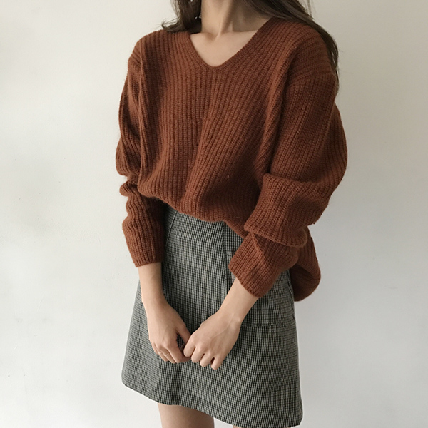 grow wool check pockets mini skirt cute and sporty