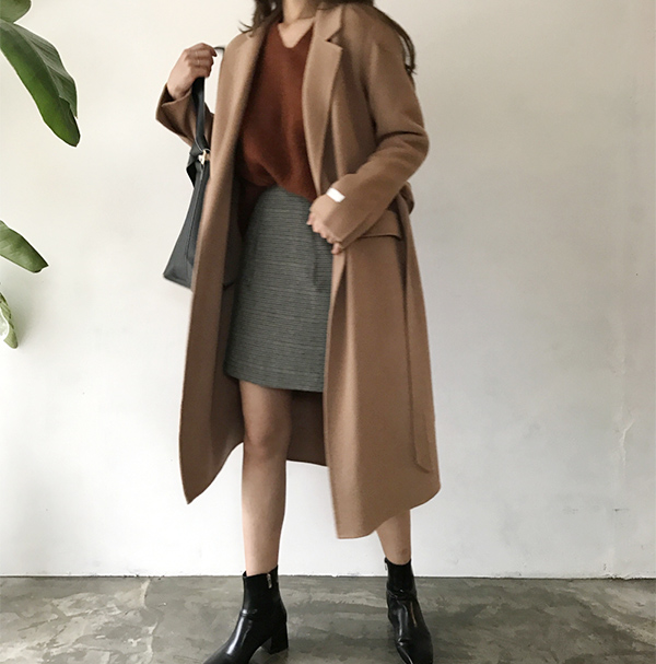 grow wool check pockets mini skirt cute and sporty