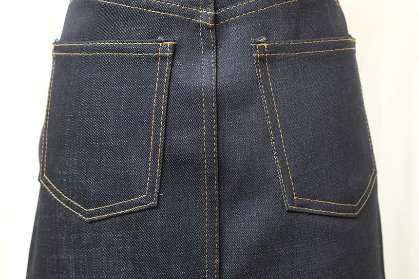 A-line denim mini skirt autumn basic