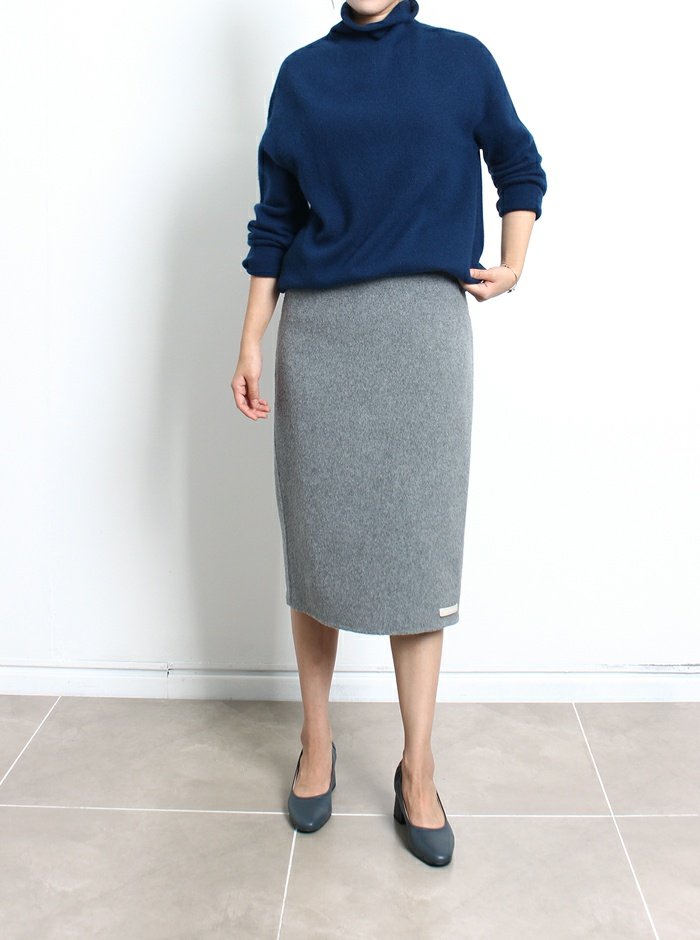 Handmade H-line long skirt
