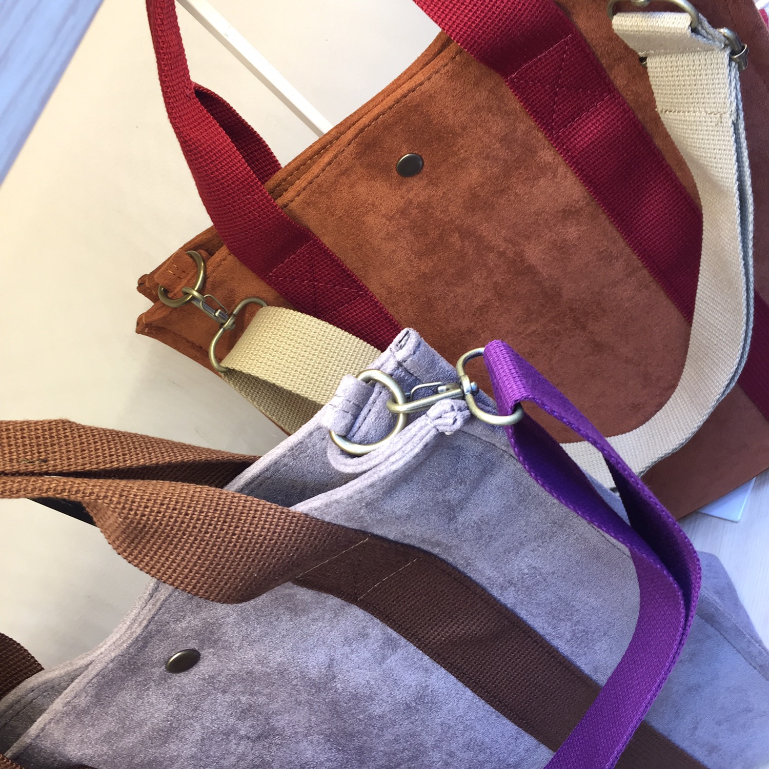 Suede Eco Bag Backpack Purple Backpack Shoulder Ba