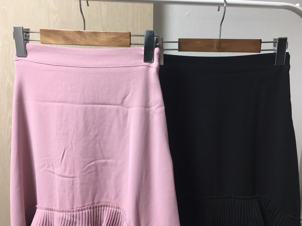 Wrinkle Kangkang Long skirt 2color order to be shi