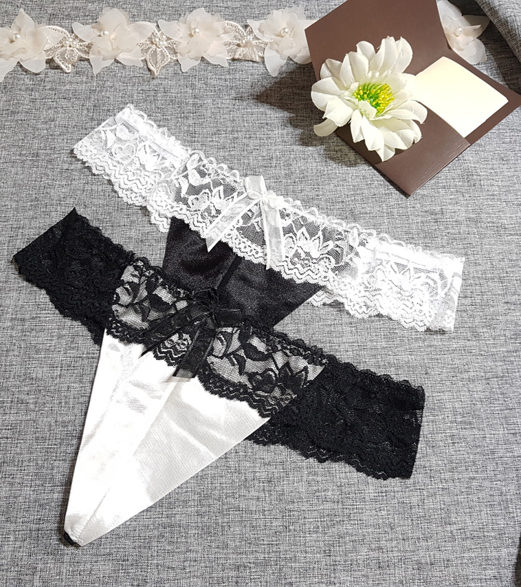 Women Underwear whisper silk lace simple panties S