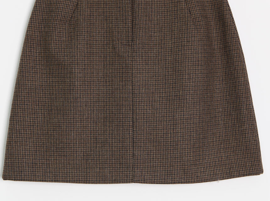 Check mini skirt Beige, Brown 20's Women's s