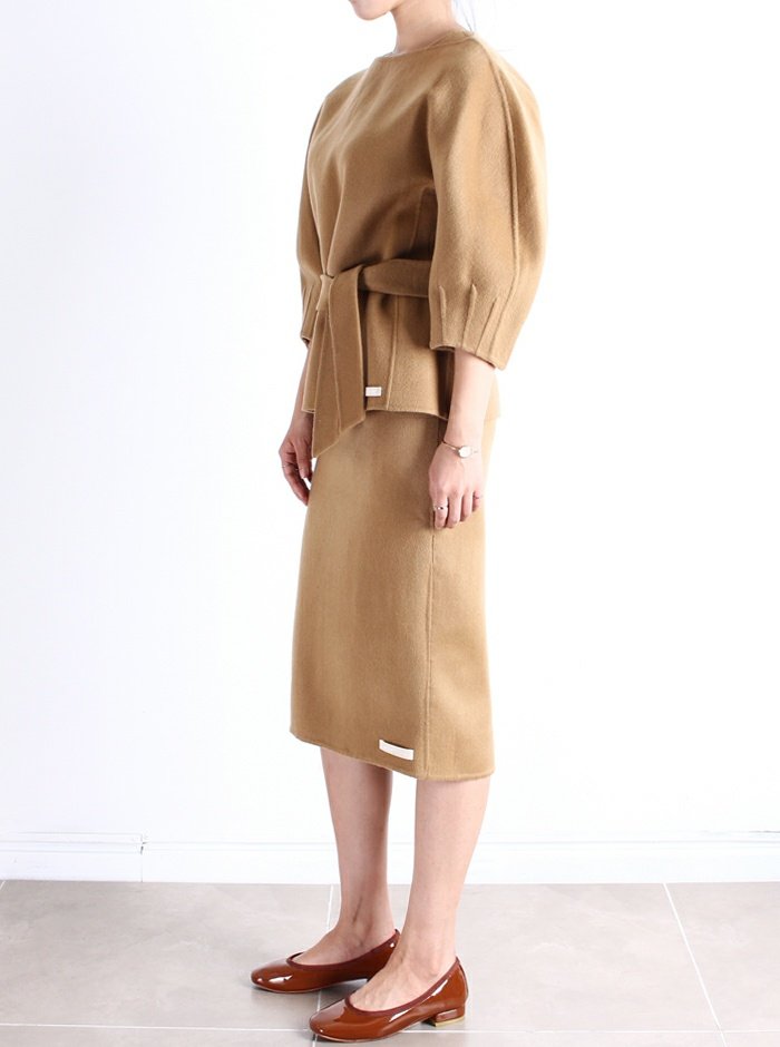 Handmade H-line long skirt