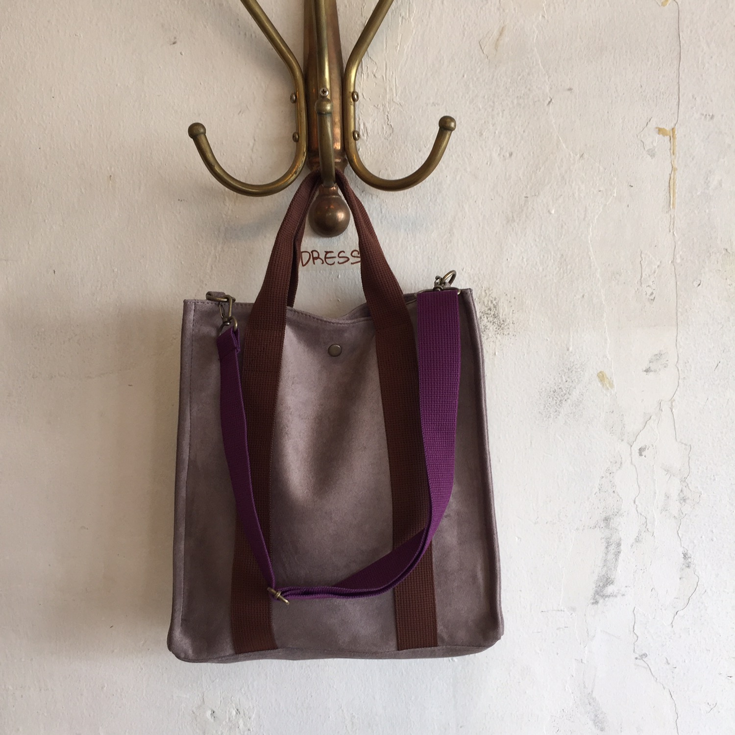 Suede Eco Bag Backpack Purple Backpack Shoulder Ba