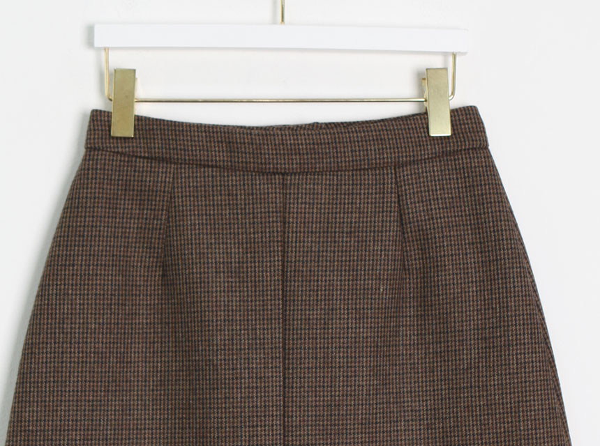 Check mini skirt Beige, Brown 20's Women's s