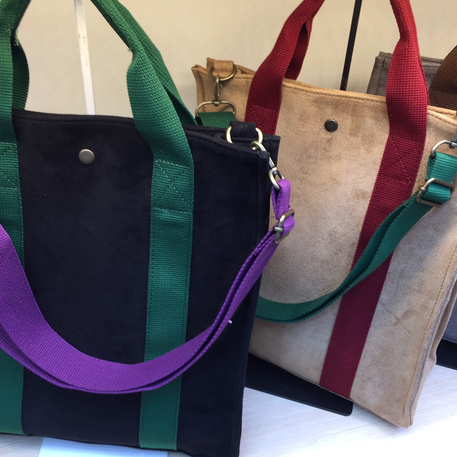 Suede Eco Bag Backpack Purple Backpack Shoulder Ba