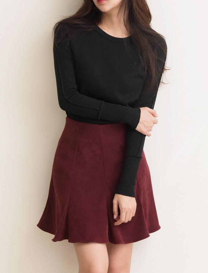 A line wrinkle mini skirt woman female this sunny 