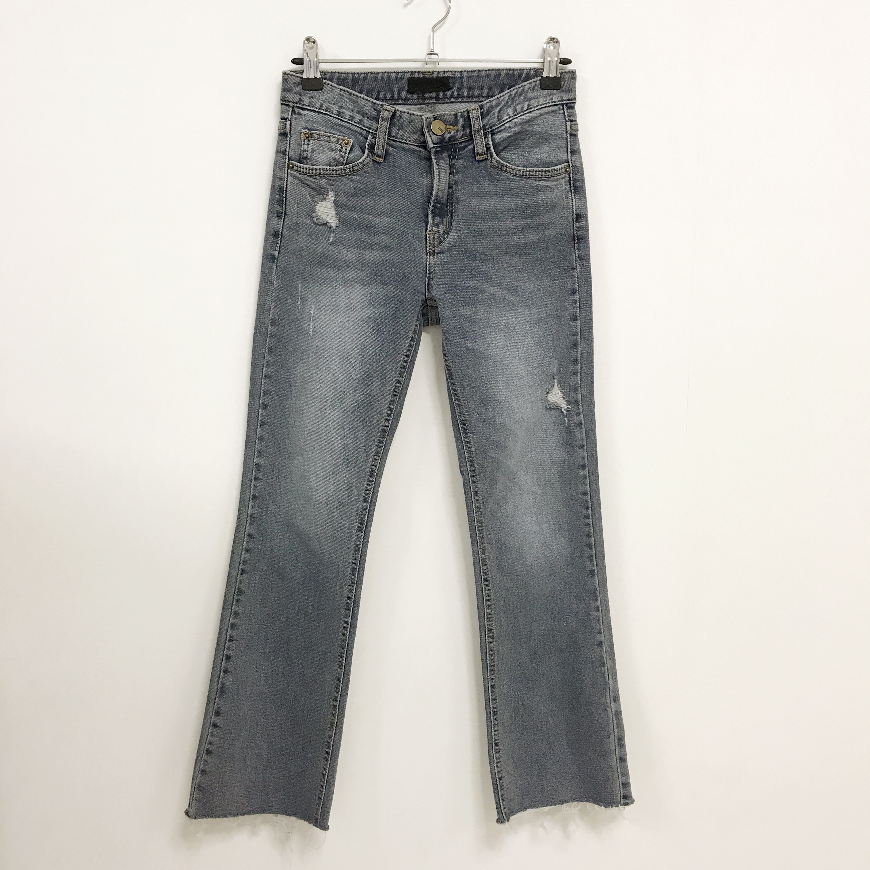 Korea Jeans Pants Slim Semi-Boot Cut Denim 20's