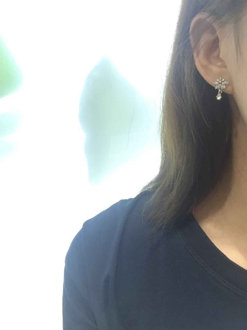 Cubic Cubic Earrings Daily Style Lovely Items Colo