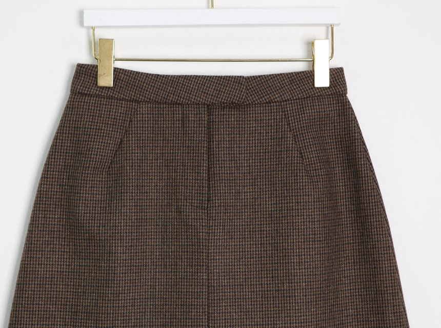 Check mini skirt Beige, Brown 20's Women's s