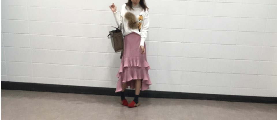 Wrinkle Kangkang Long skirt 2color order to be shi