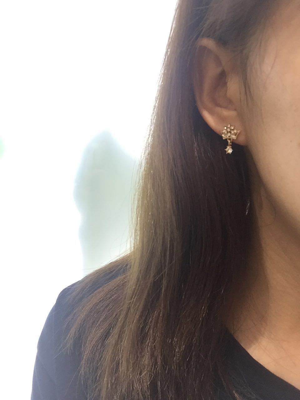 Cubic Cubic Earrings Daily Style Lovely Items Colo