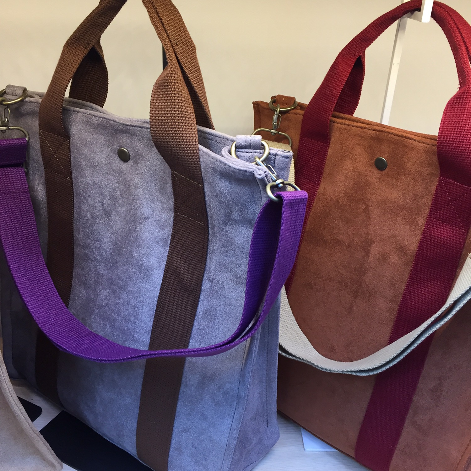 Suede Eco Bag Backpack Purple Backpack Shoulder Ba