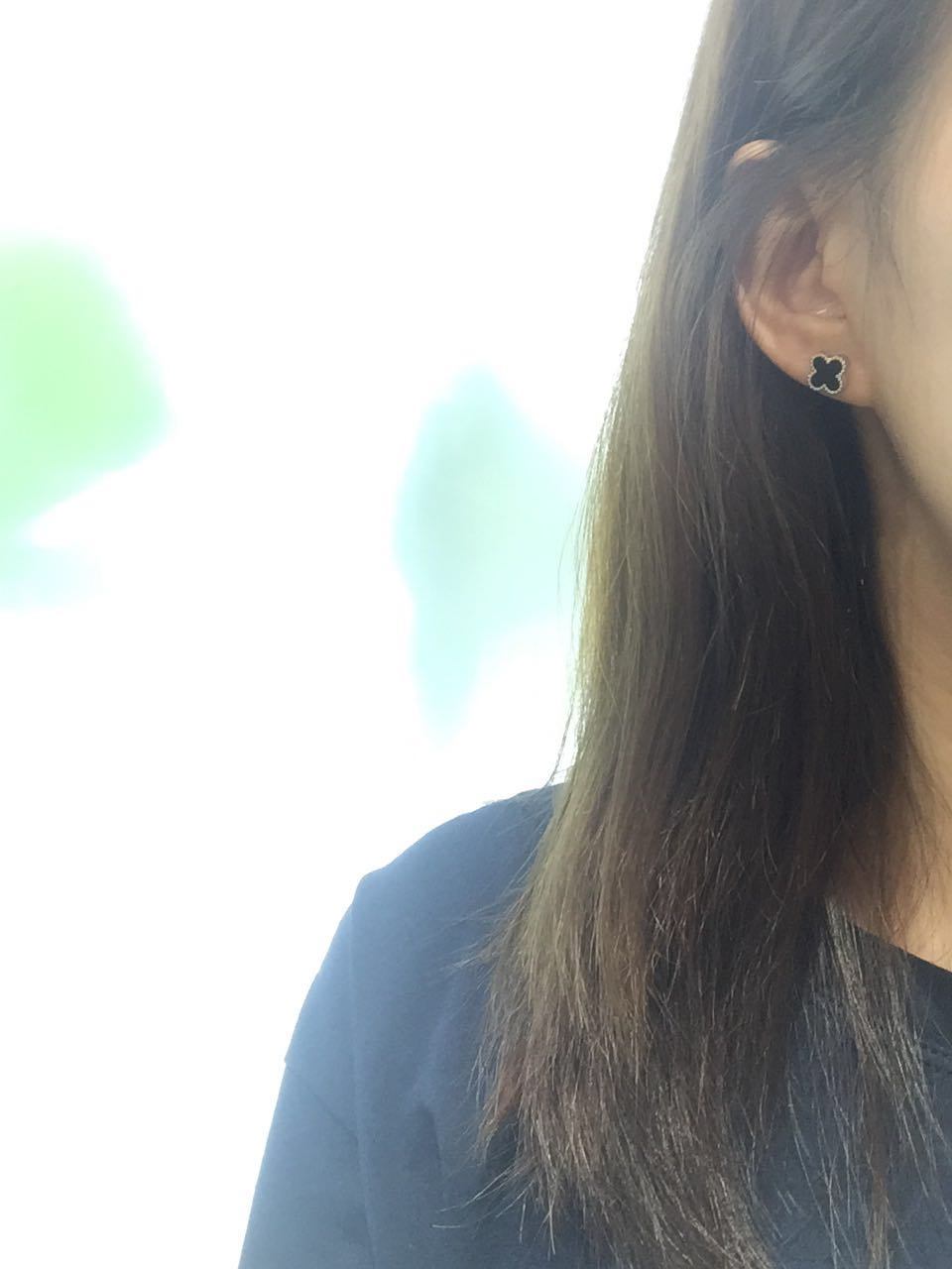 Four Leaf Clover Cubic Set Earring Fortune Cute It