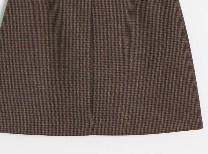 Check mini skirt Beige, Brown 20's Women's s
