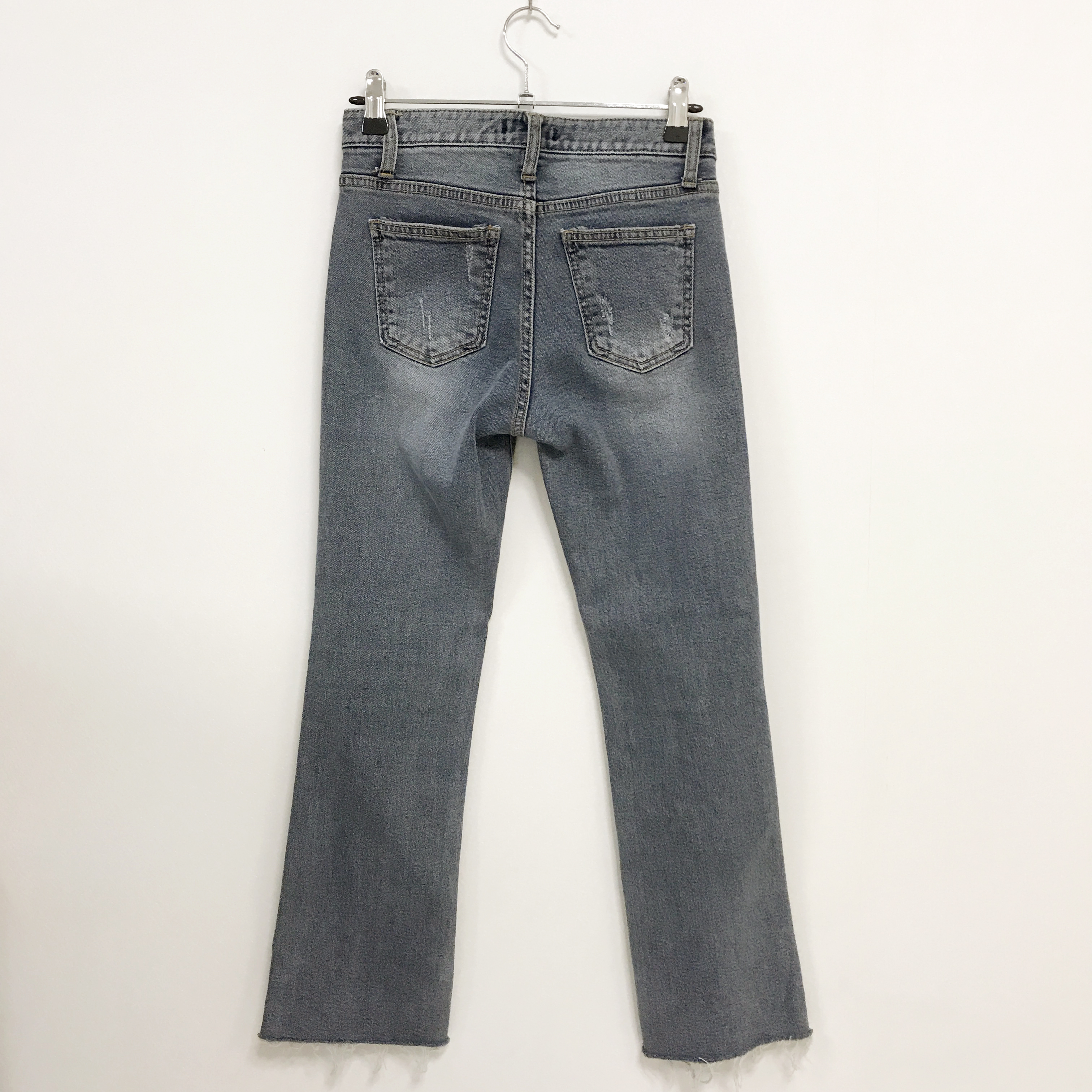 Korea Jeans Pants Slim Semi-Boot Cut Denim 20's