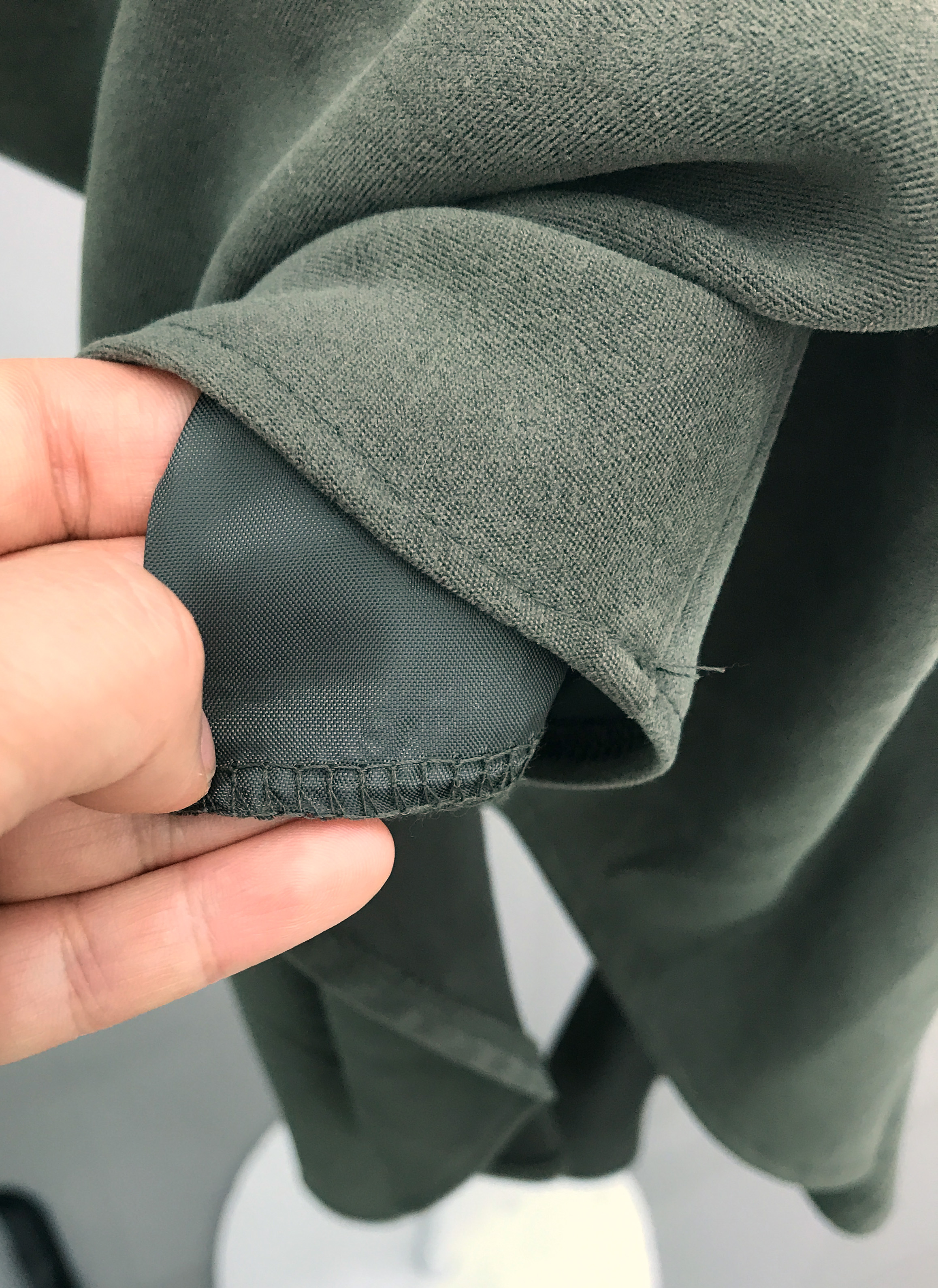 Frilly suede mommy skirt autumn winter long coordi