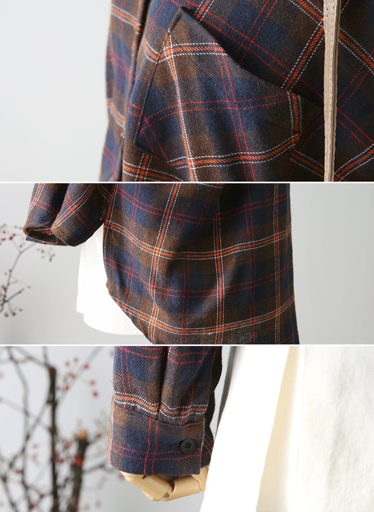 Shop Cell Ruzupt Check Shirt 2Color Casual Coordin