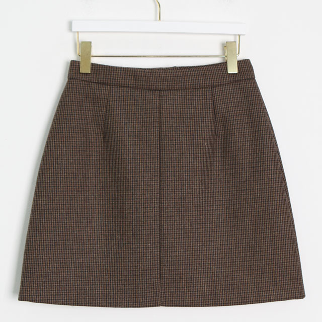 Check mini skirt Beige, Brown 20's Women's s