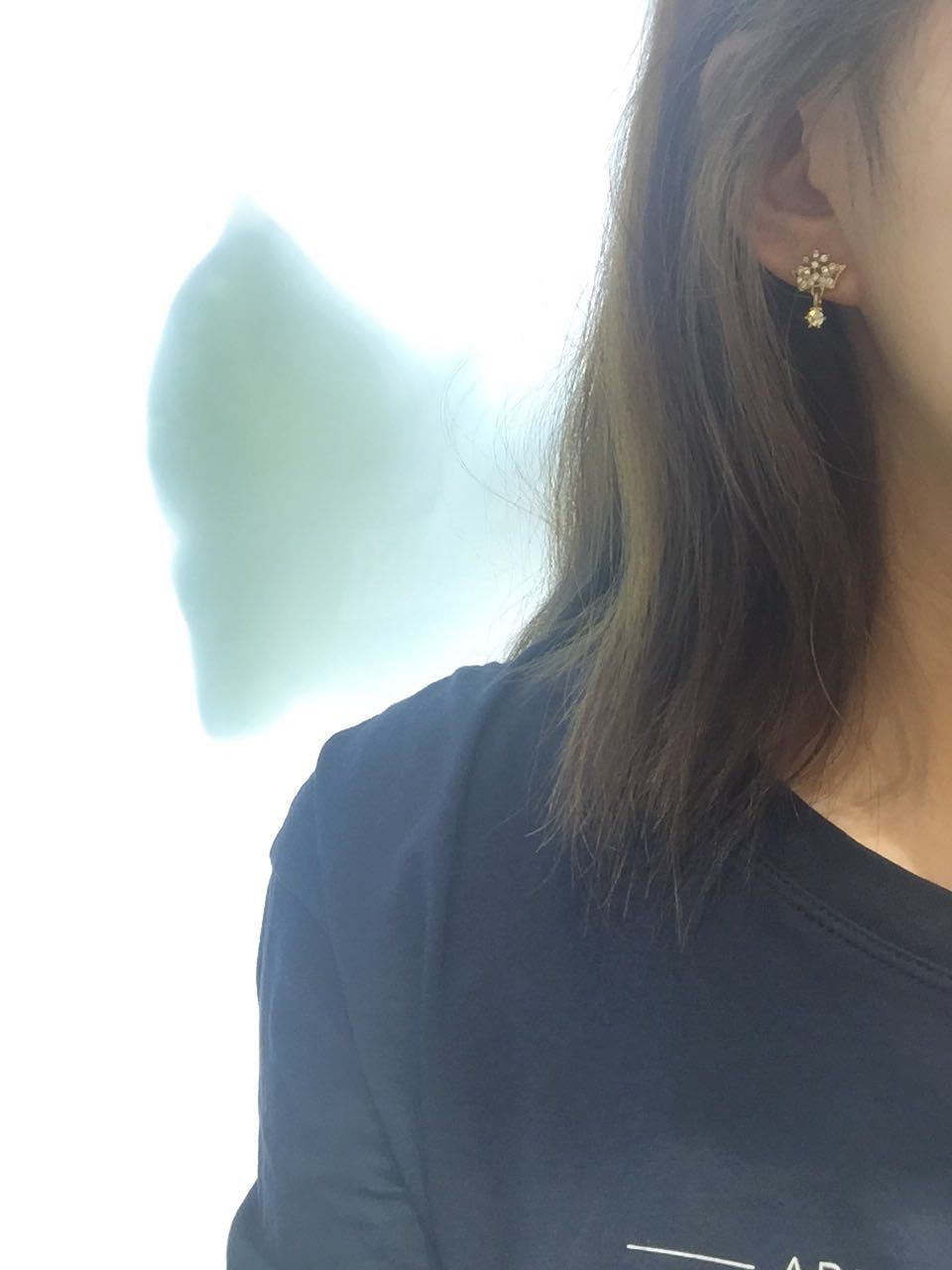 Cubic Cubic Earrings Daily Style Lovely Items Colo