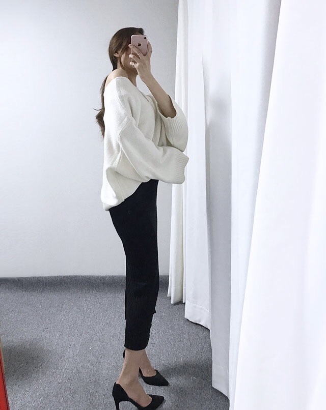 Goliath Knit Skirt Black Gray Skirt Slim Long Bend