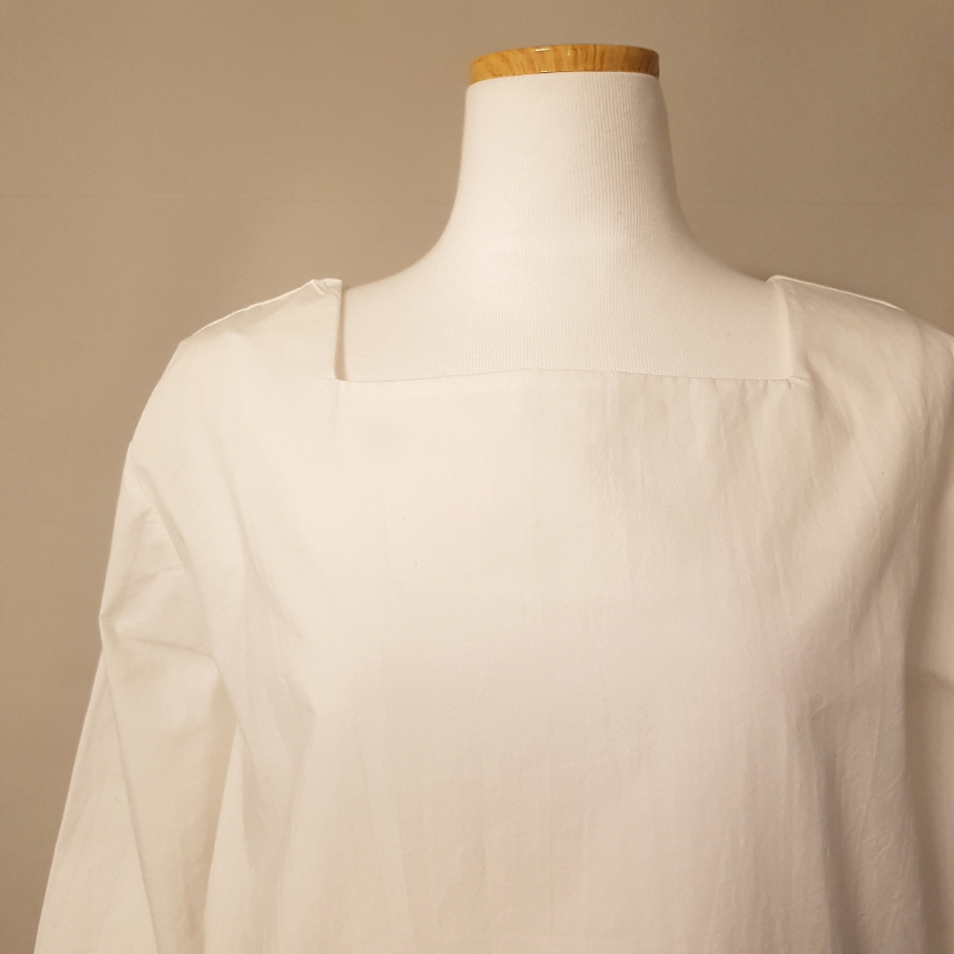 Sleeveless ribbon square neck blouse 3color Fall s