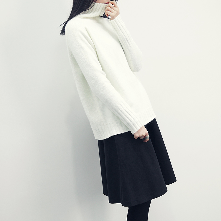 Made jay a line flared banding midi wool skirt aut