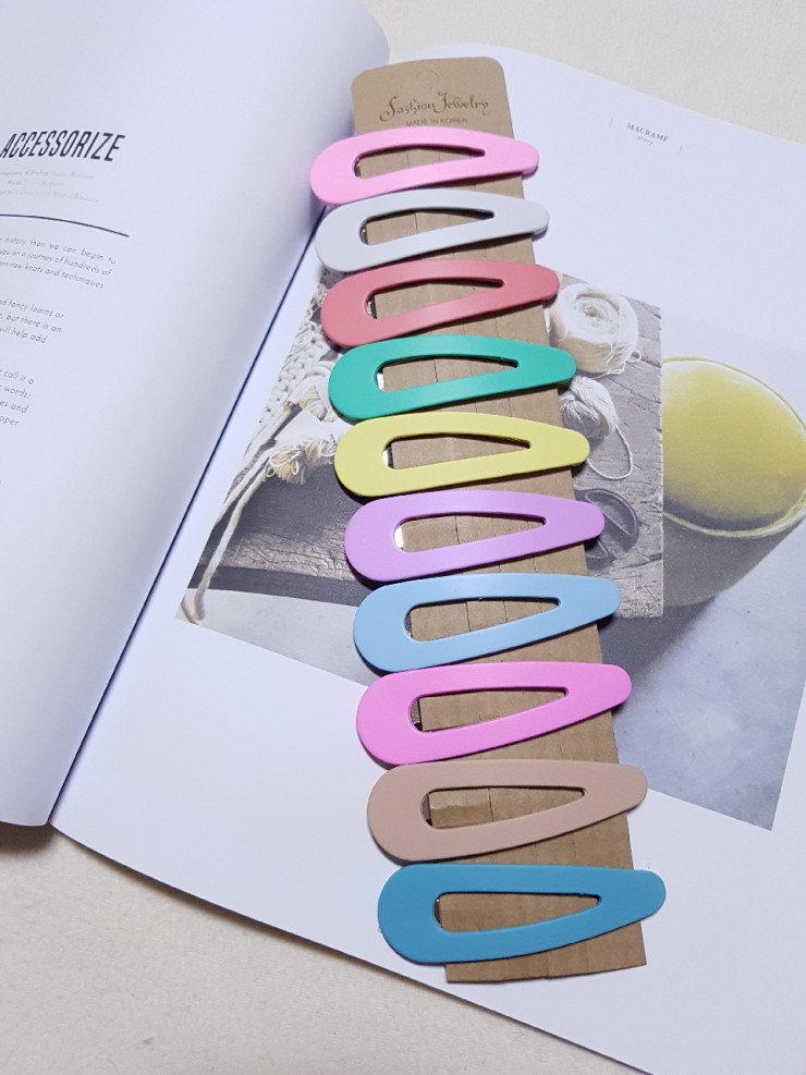 Hair Accessories Daily Set of 10 colored matte col