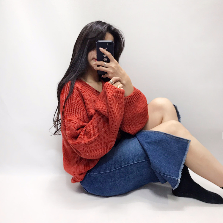 Denim skirt front denim long skirt sneakers h line