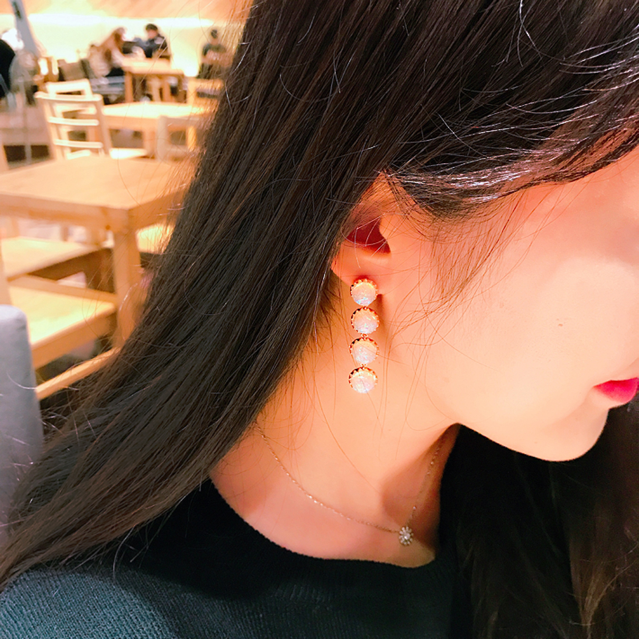 Estee Girl Bubble Opal Drop Earring Twenties Earri