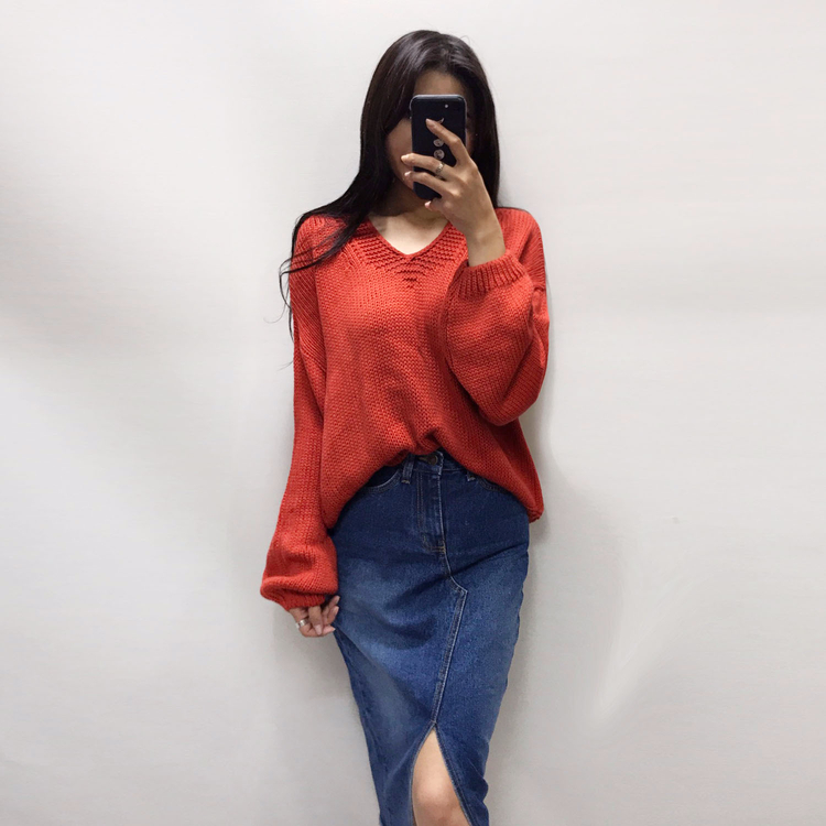 Denim skirt front denim long skirt sneakers h line