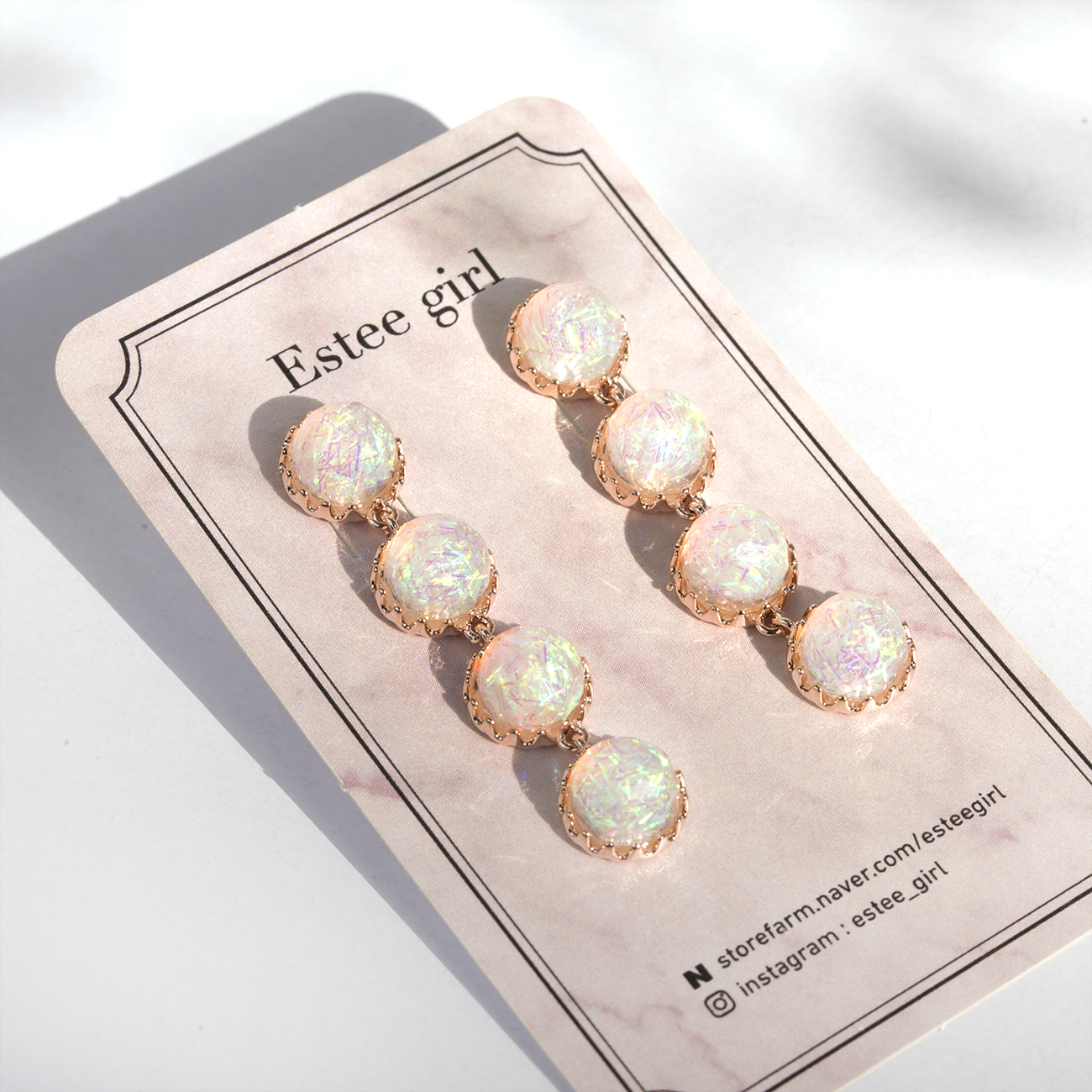 Estee Girl Bubble Opal Drop Earring Twenties Earri