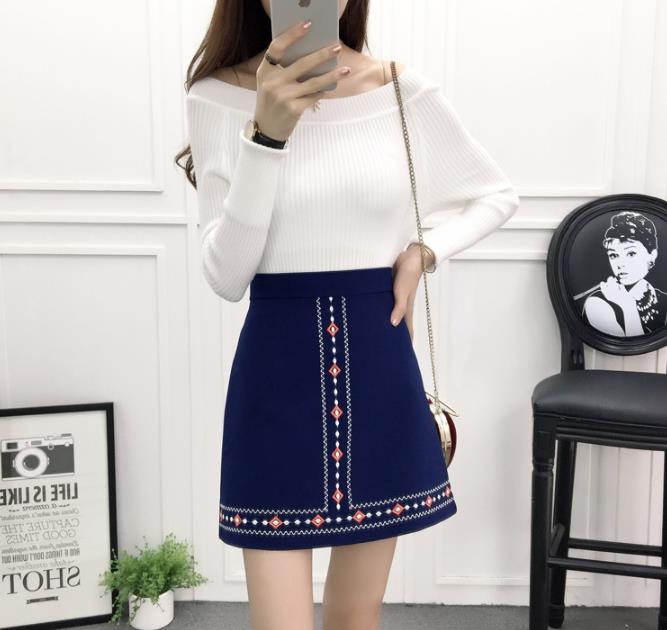 Medi Embroidery Skirt Ethnic Mini 2color Teenage G