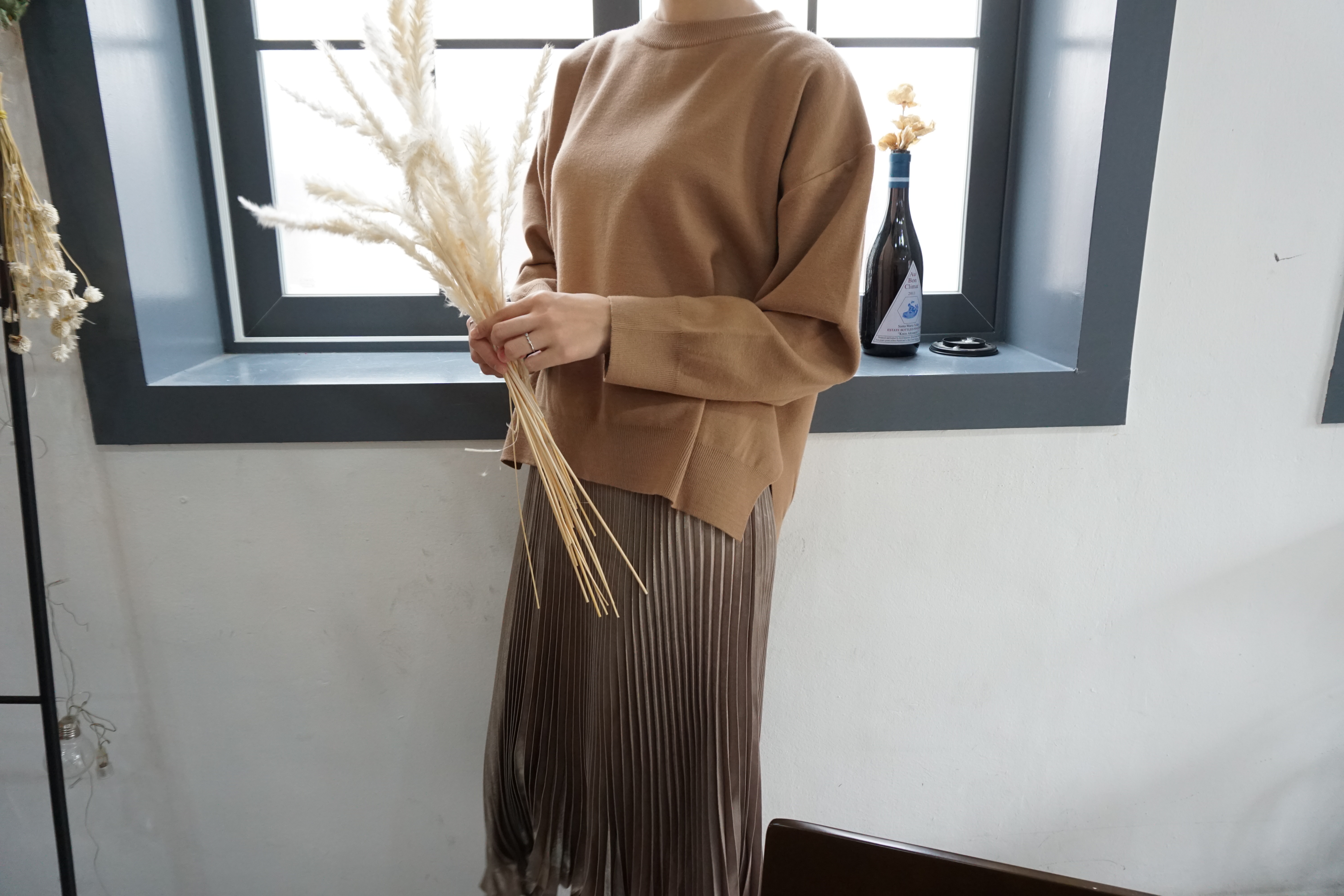 Long-Bending Metal Pleated Skirts Wrinkled Cute Si