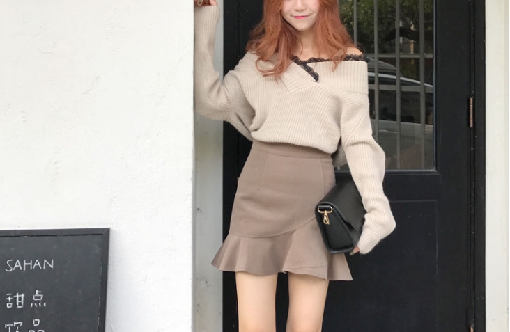 Banitie Fall Skirt Mermaid Mini Skirt Unisex Sweat