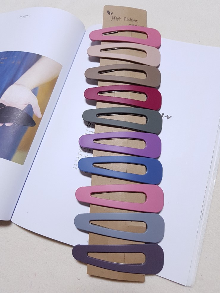 Hair Accessories Daily Set of 10 colored matte col